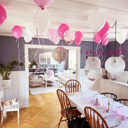 Bildspel - Takballonger Babyrosa