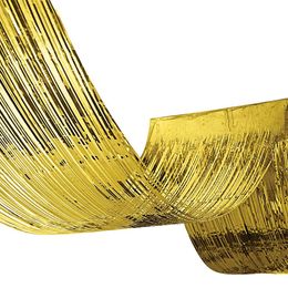 Loftsgardin Metallic Guld Frynser