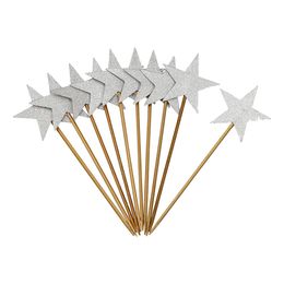 Partypicks med Glitrende Sølvstjerner