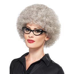 Tant Krullig Grå Peruk