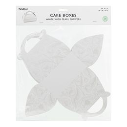 Bildspel - Tårtboxar Blommor Vita