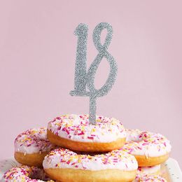 Bildspel - Tårtdekoration 18 Silver i Akryl