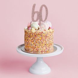 Bildspel - Tårtdekoration 60 Roséguld i Akryl
