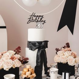 Lysbildefremvisning - Kakedekorasjon Happy Birthday i akryl