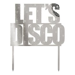 Tårtdekoration Let's Disco i Akryl