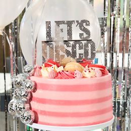 Bildspel - Tårtdekoration Let's Disco i Akryl