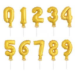 Kakkukoriste Numeroilmapallo Mini Kultainen