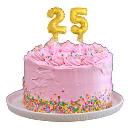 Diaesitys - Kakkukoriste Numeroilmapallo Mini Kultainen