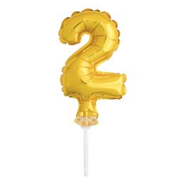 Diaesitys - Kakkukoriste Numeroilmapallo Mini Kultainen