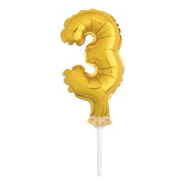 Diaesitys - Kakkukoriste Numeroilmapallo Mini Kultainen