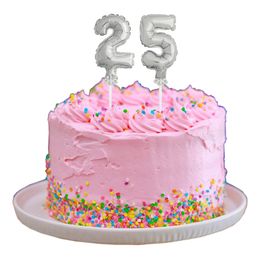 Kakepynt Tallballong Mini Sølv