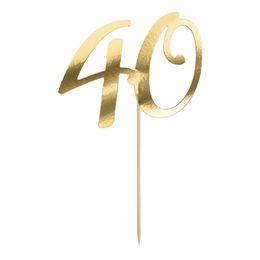 Bildspel - Tårtdekoration Siffra Guld