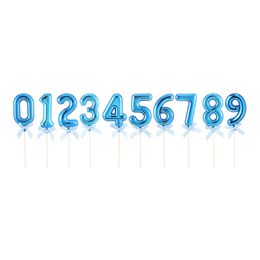 Kagedekoration Tal Blå med Sløjfe