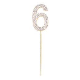 Bildspel - Tårtdekoration Siffra Diamanter Guld