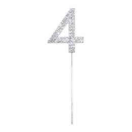 Bildspel - Tårtdekoration Siffra Diamanter Silver