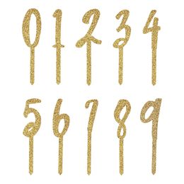 Kakedekorasjon Tall Gull Glitter av Akryl