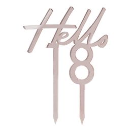 Bildspel - Tårtdekoration Siffra Hello