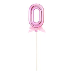 Lysbildefremvisning - Kakedekorasjon Tall Rosa med Sløyfe