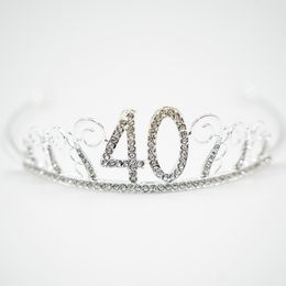 Lysbildefremvisning - Kakedekorasjon Tiara Tall av Metall Sølv