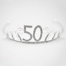 Lysbildefremvisning - Kakedekorasjon Tiara Tall av Metall Sølv