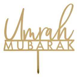 Tårtdekoration Umrah Mubarak i Akryl
