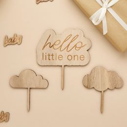 Bildspel - Tårtdekorationer Hello Little One i Trä
