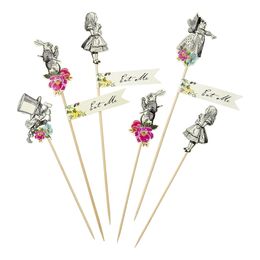 Tårtdekorationer Mad Hatter Alice Wonderland