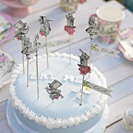 Bildspel - Tårtdekorationer Mad Hatter Alice Wonderland