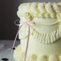 Bildspel - PME Tårtdekorationer med Rosett Ljusrosa