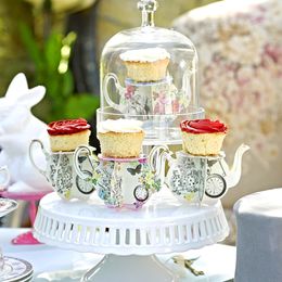 Bildspel - Tårtfat Mini Tekannor Alice Wonderland