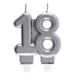 Kakkukynttilä 18 Hopea