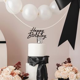 Diaesitys - Kakkukynttilät 18 Musta/Valkoinen