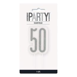 Tårtljus 50 Silver