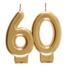 Tårtljus 60 Matt Guld