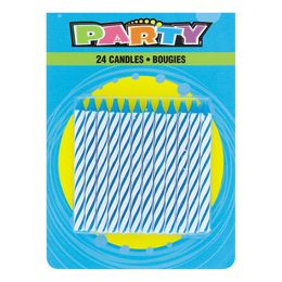 Kakkukynttilät Sininen Raidalliset