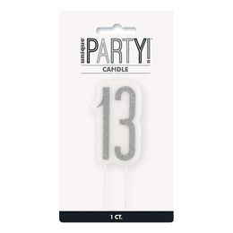 Bildspel - Tårtljus Födelsedag Silver