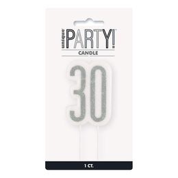 Bildspel - Tårtljus Födelsedag Silver