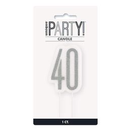 Bildspel - Tårtljus Födelsedag Silver