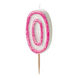 Bildspel - Tårtljus Glitter Rosa