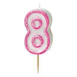 Bildspel - Tårtljus Glitter Rosa