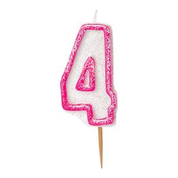 Bildspel - Tårtljus Glitter Rosa
