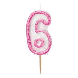 Bildspel - Tårtljus Glitter Rosa