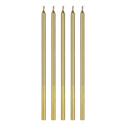 Tårtljus Långa Guld