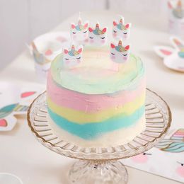 Bildspel - Tårtljus Love Unicorns Enhörningshuvud