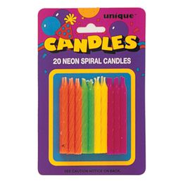 Tårtljus Neonfärgade