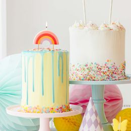 Bildspel - Tårtljus Pastell Regnbåge