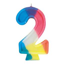 Diaesitys - Kakkukynttilät Sateenkaarenväriset