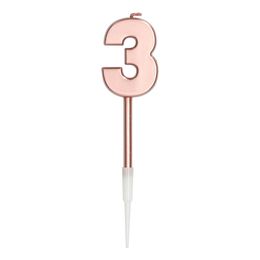 Bildspel - Tårtljus Roséguld Metallic