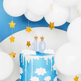 Bildspel - Tårtljus Siffra med Krona Blå