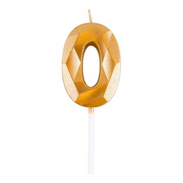 Bildspel - Tårtljus Siffra Diamond Guld